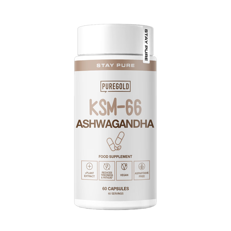 Suplemente PureGold Ashwagandha KSM-66, 60 tableta