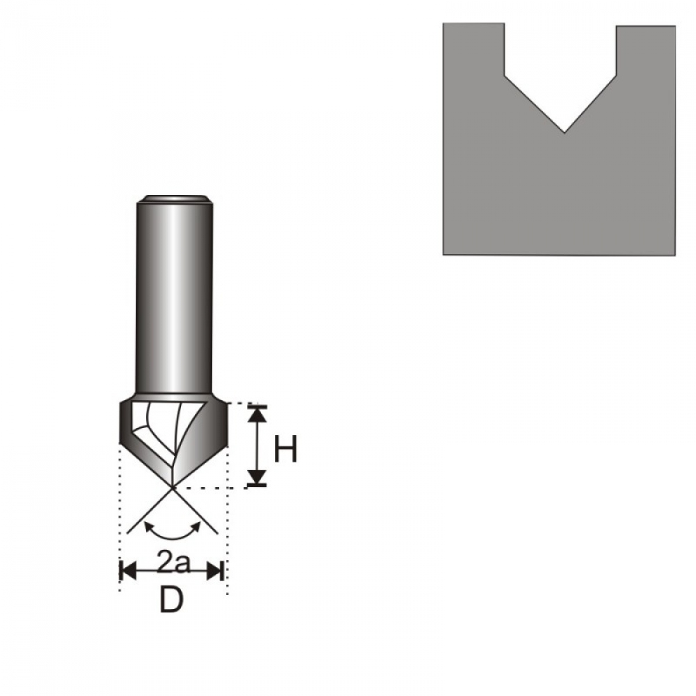 Prerës druri Dedra V 8D, 25,4 x 25,4 mm