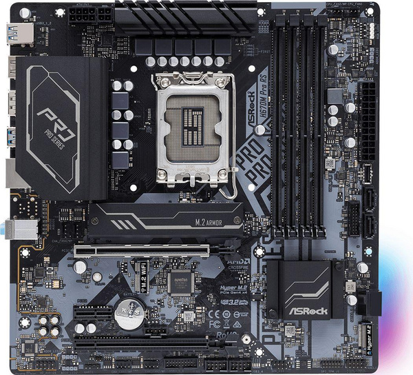 Pllakë amë ASRock, Intel H670, Socket 1700, Micro ATX