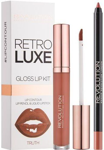 Set për buzë Revolution Retro Luxe Kits Metallic, 3 copë