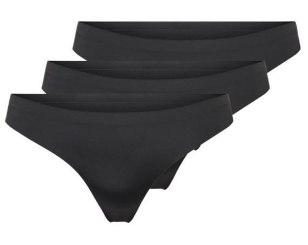 Set tanga Only ONLTRACY, 3 palë, të zeza, XS