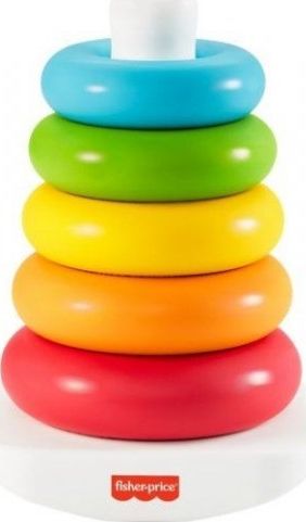 Lojë edukative Fisher Price, piramidë me rrathë gome, +6MO Lojë edukative Fisher Price, piramidë me rrathë gome, +6MO