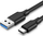 Kabëll Ugreen USB 3.0, USB Type C 2M 3A (20884), e zezë