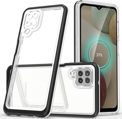 Футрола за телефон Hurtel Clear 3in1 Samsung Galaxy A22 4G, гел, црна рамка