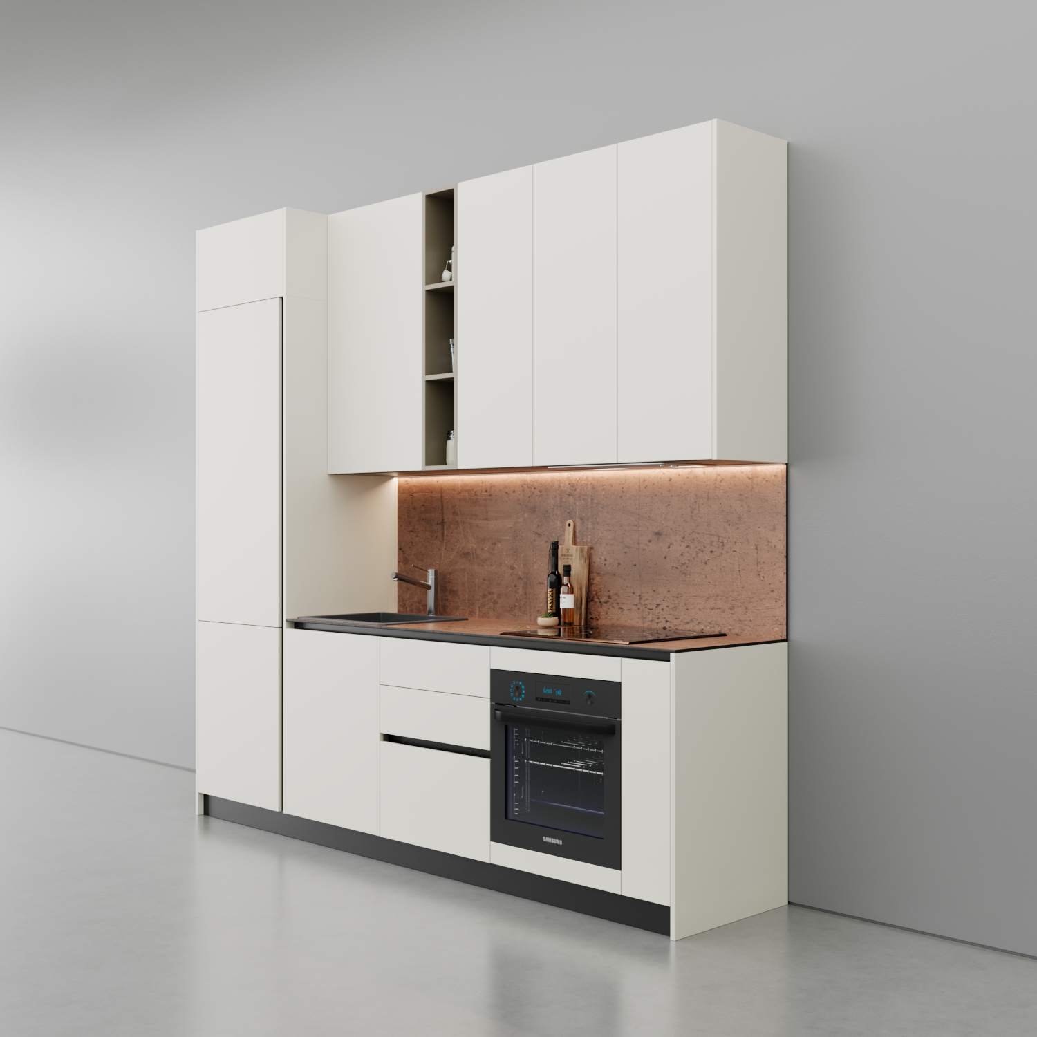 Kuzhinë IMMIGRAND SYSTEMS, Lineare, Pastel Beige