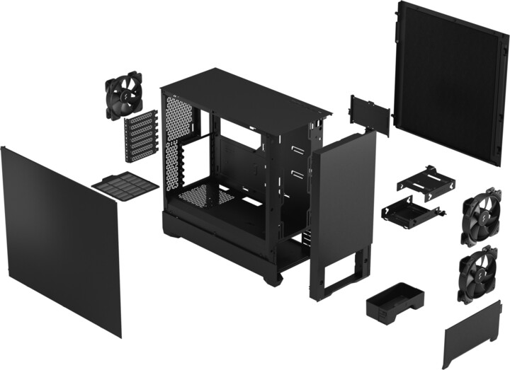 Kasë kompjuteri Fractal Design Pop Silent Black Solid