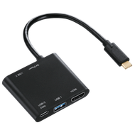 Konvertues Hama Multiport 4në1, 2x USB 3.1, HDMI dhe USB-C (data), 135729