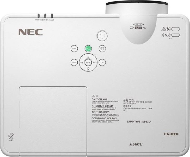 NEC ME403U Проектор, 4000 ANSI Лумена, WUXGA, Бел