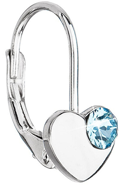 Swarovski Crystal Heart Обетки, Сребрени
