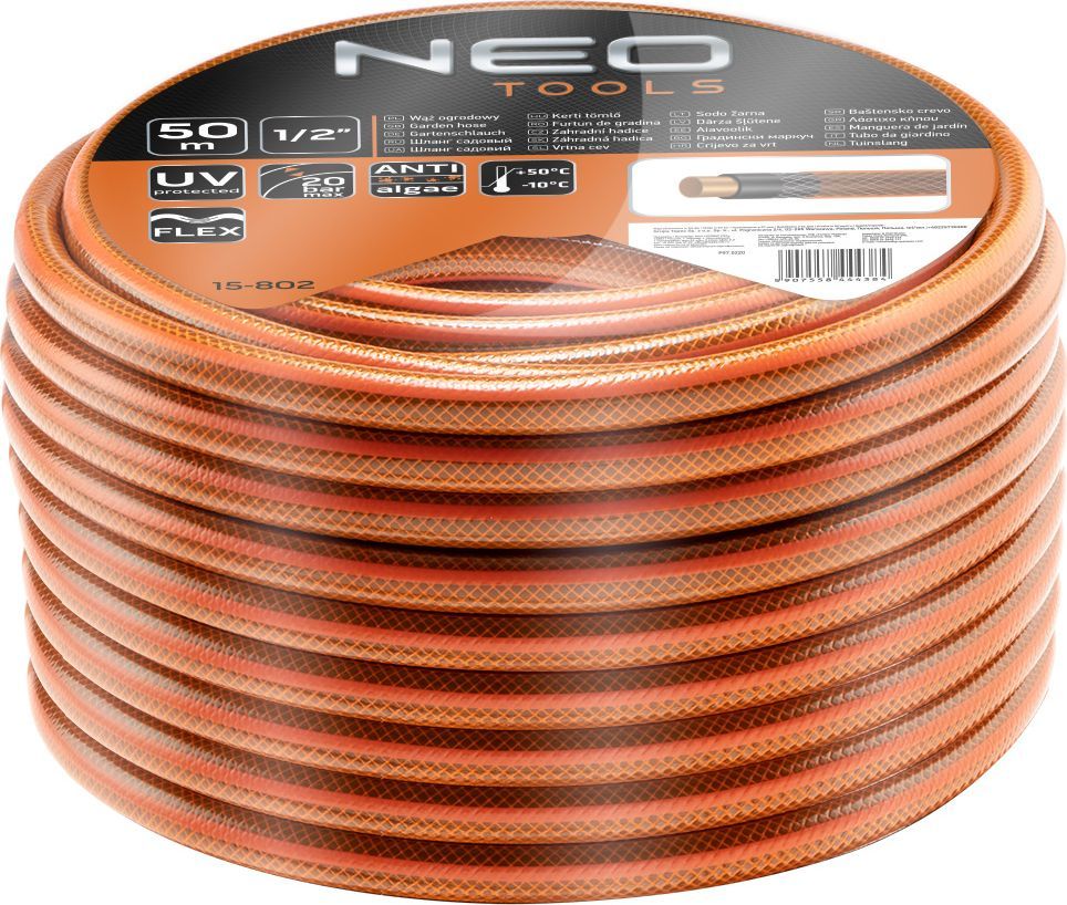 Gyp kopshti NEO, ekonomike, 1/2", 50m, 4-shtresor (15-802)