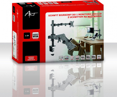 Mbajtëse Art Desk për monitor 13"- 32" dhe laptop L-24 (RAMM L-24)