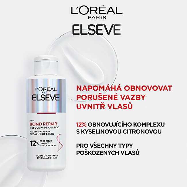 Trajtim para shampos për flokë të dëmtuar L´Oréal Paris Bond Repair (Rescue Pre-Shampoo), 200 ml