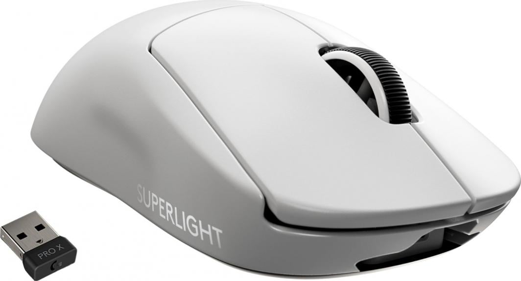 Maus Logitech G Pro X Superlight (910-005942), i bardhë 