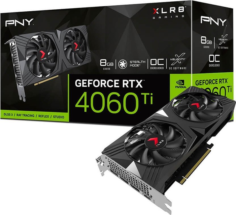 Kartelë grafike PNY GeForce RTX 4060 Ti XLR8 Gaming Verto OC Dual Fan 8GB GDDR6 Kartelë grafike PNY GeForce RTX 4060 Ti XLR8 Gaming Verto OC Dual Fan 8GB GDDR6