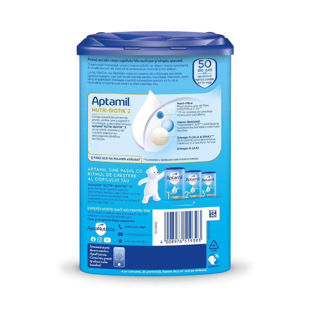 Aptamil 2 800 gr - Qumesht Pluhur per Foshnje 6 deri ne 12 muaj