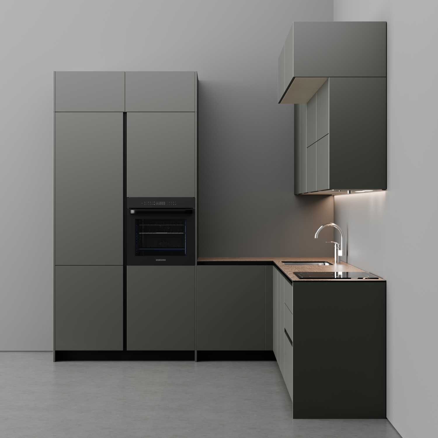 Kuzhinë IMMIGRAND SYSTEMS, Këndore, Techno Grey