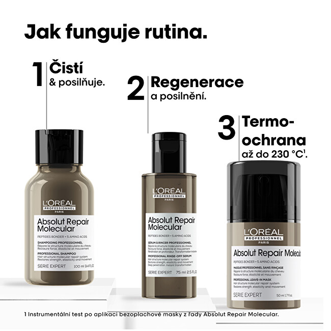 Set Shampo për flokë të dëmtuar 100 ml + Serum për flokë 75 ml + Maskë për flokë 50 ml L'Oréal Professionnel