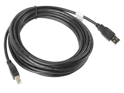 Kabllo Lanberg, USB A / USB B, 5 m, e zezë