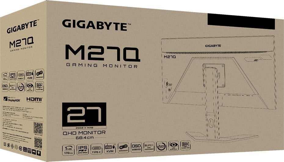 Monitor Gigabyte M27Q KVM, LED 27'' IPS, WQHD, i zi