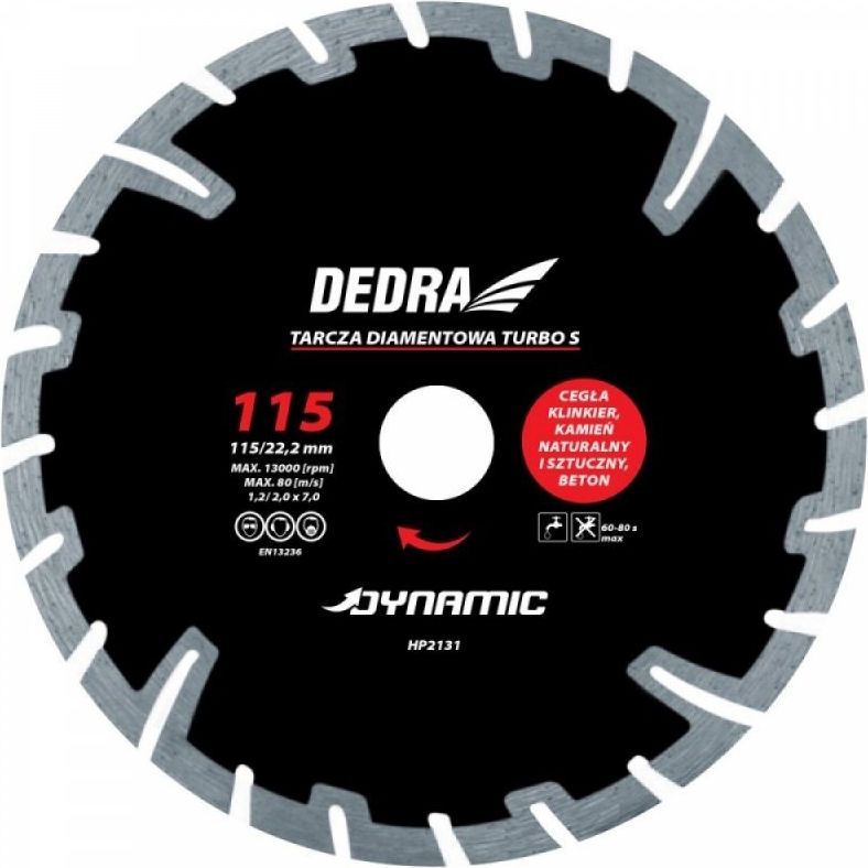 Teh prerës Dedra, 22.2mm, i zi