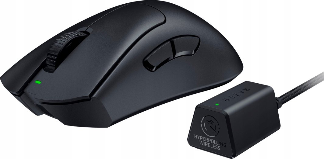 Razer DeathAdder V3 Pro Mouse + HyperPolling Dongle (RZ01-04630300-R3WL), црно
