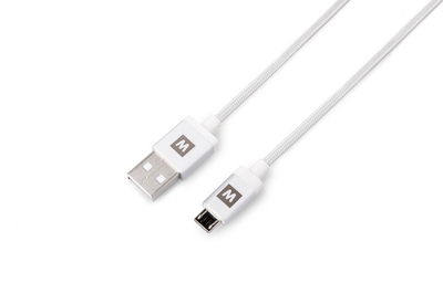 Kabllo MAX MUC2200B, USB 2.0 në Micro USB 2.0, 1m, e argjendtë