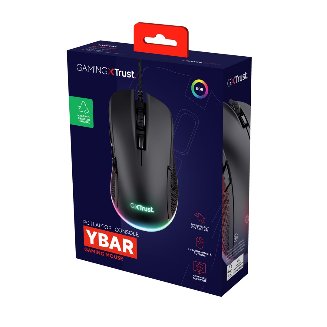Глувче Trust GXT 922 YBAR, Gaming, USB Type-A