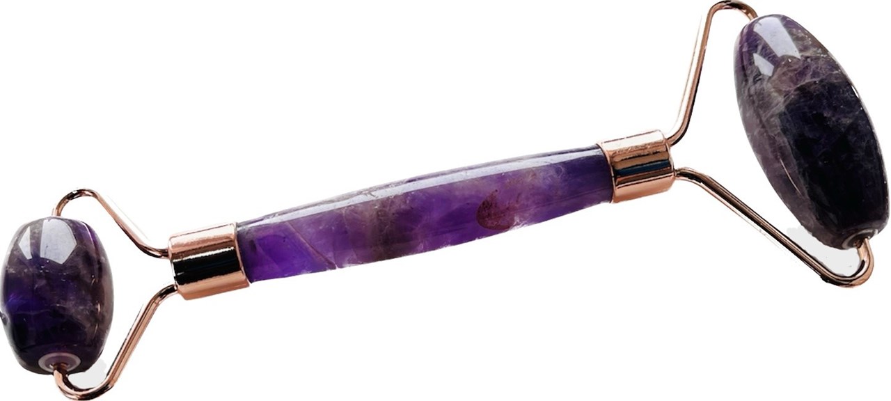 Roller masazhues Natural Amethyst, vjollcë