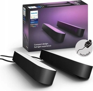 Llambë tavoline Philips Hue 2xPlay RGBW, e zezë