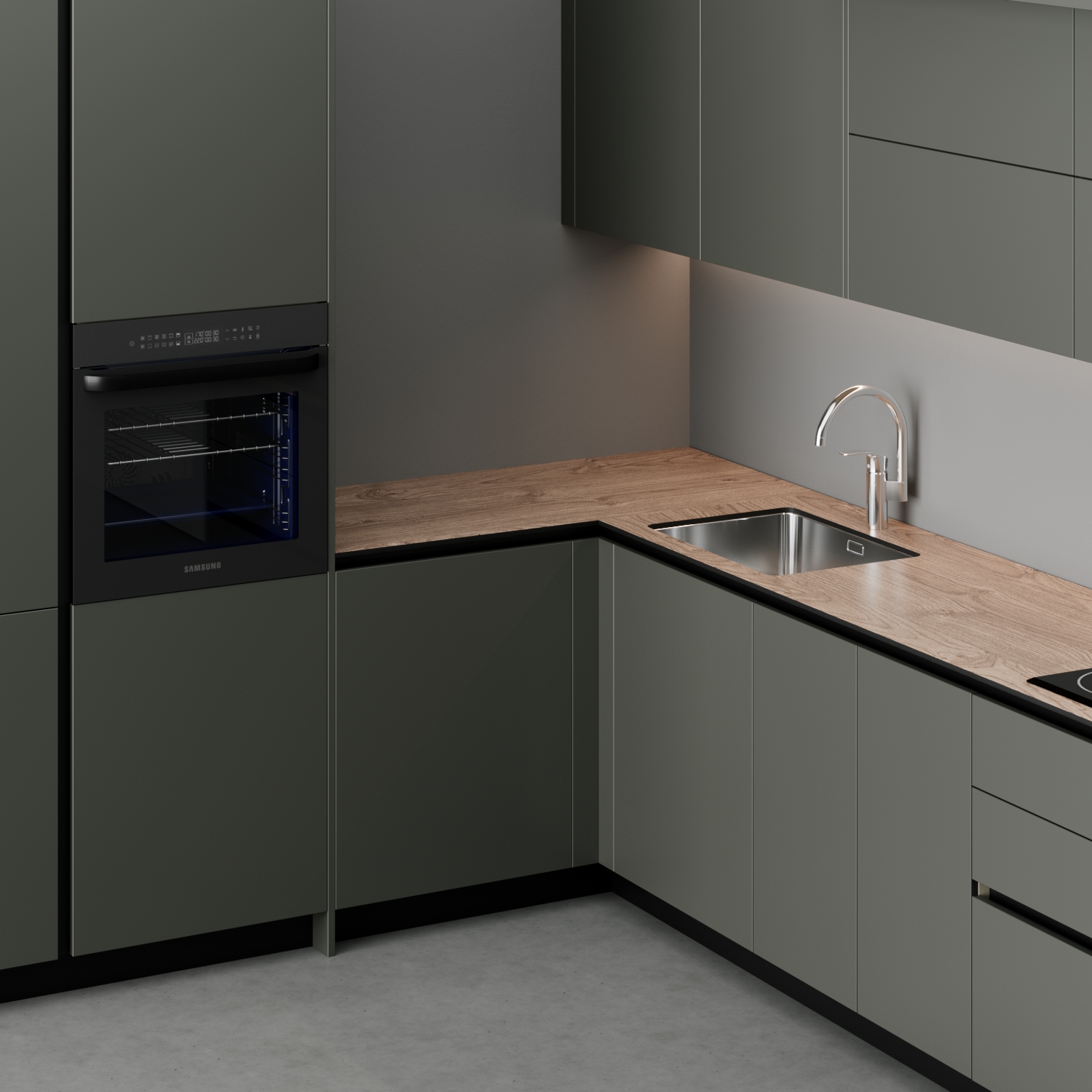 Kuzhinë IMMIGRAND SYSTEMS, Këndore, Techno Grey