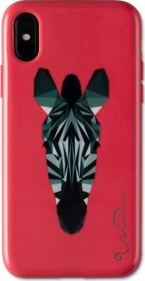 Mbrojtëse Wilma Electric Savanna Zebra për iPhone X/Xs, e kuqe