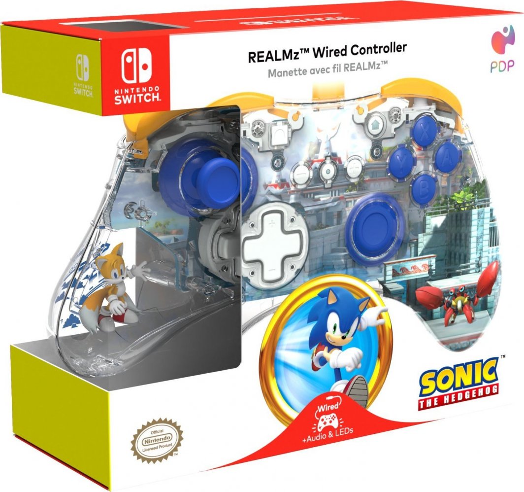 Kontroller PDP RealMz Tails Seaside Hill Zone, me kabllo, shumëngjyrësh
