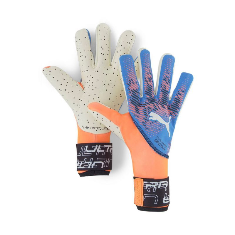 Doreza portieri Puma Ultra Ultimate 1 NC 41813 05, latex, mbyllje me rrip, blu portokalli