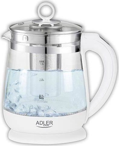 Ibrik elektrik Adler, 1950 W, 1.5 l, i bardhë