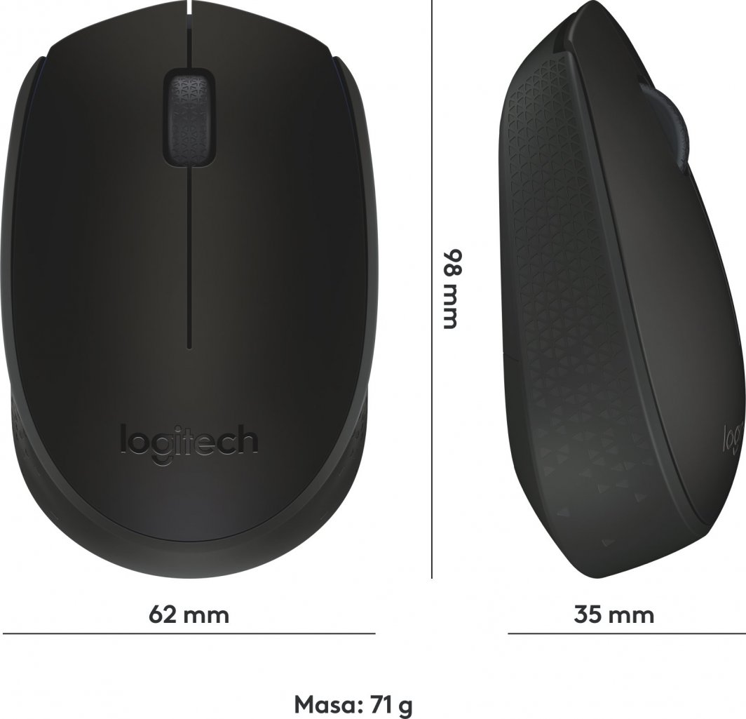 Maus Logitech M171, wireless, USB, i zi