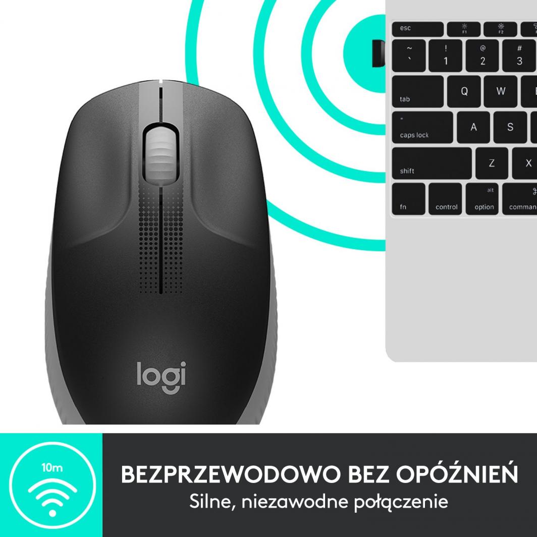 Maus Logitech M190 (910-005906), i zi / hirtë