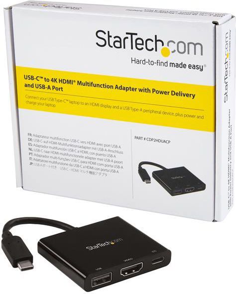 StarTech.com USB-C до 4K HDMI мултипорт адаптер со PD, црн