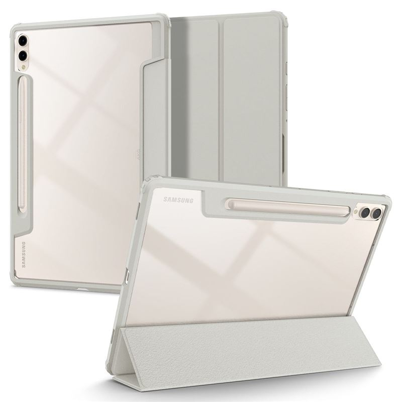 Mbrojtëse për tablet Samsung Galaxy Tab S9+ Spigen Ultra Hybrid Pro, e hirtë