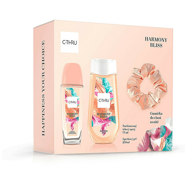 Set për trup C-Thru Harmony Bliss, Deodorant 75 + xhel për dush 250 + shirit për flokë 