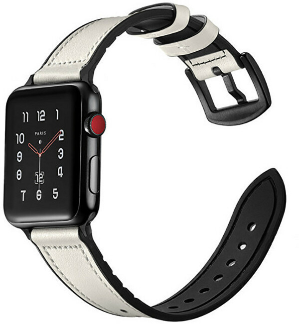 Rrip për orë të mençur 4wrist Apple Watch 38/40/41 mm, i bardhë