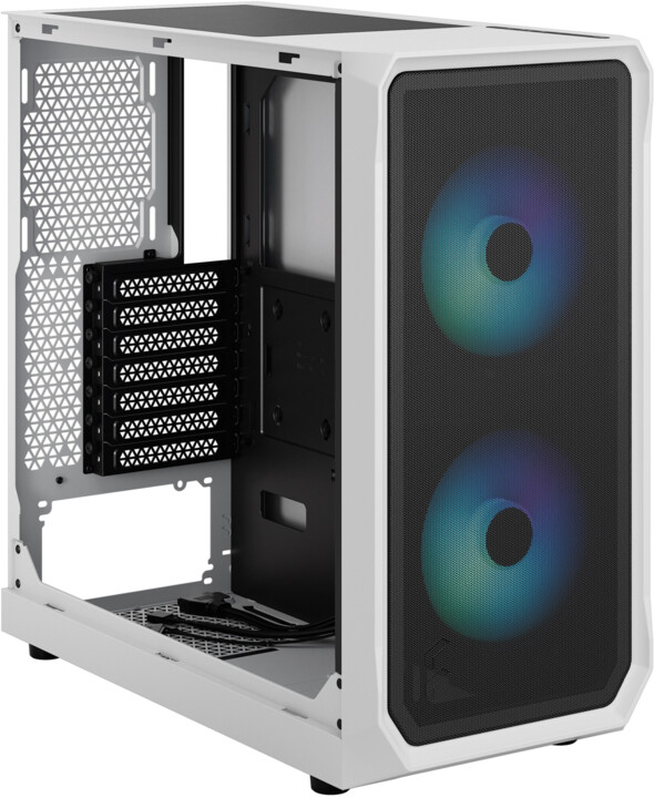 Kasë kompjuteri Fractal Design Focus 2 RGB White TG Clear Tint