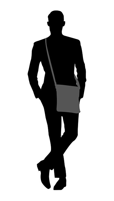 Çantë krahu për femra Lagen, e zezë