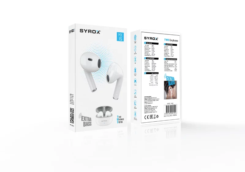 Dëgjuese Syrox Mx15, të bardha