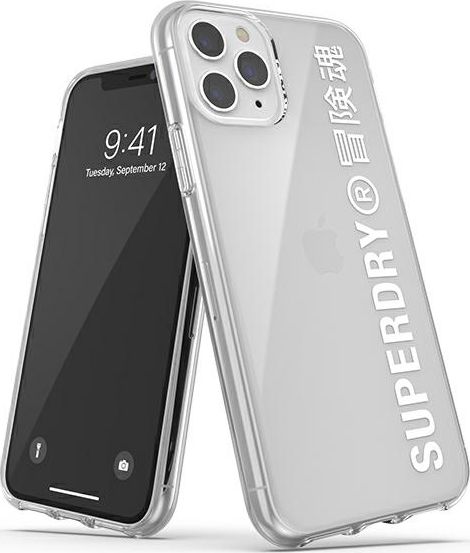 Mbrojtëse Superdry Snap për iPhone 11 Pro Max, transparente/ e bardhë Mbrojtëse Superdry Snap për iPhone 11 Pro Max, transparente/ e bardhë