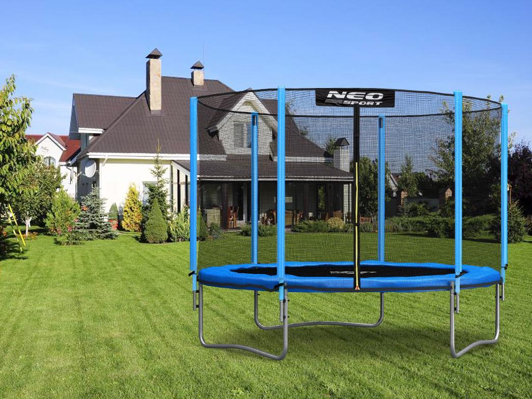 Trampolinë kopshti Neo-Sport me rrjetë të jashtme, 312 cm