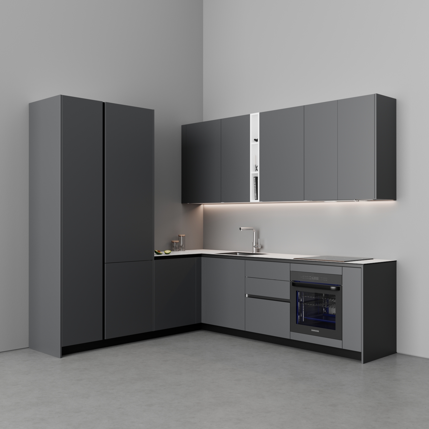 Kuzhinë IMMIGRAND SYSTEMS, Këndore, Graphite