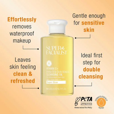 Vaj pastrues për fytyrë Super Facialist Vitamin C Skin Renew Cleansing Oil, 200 ml