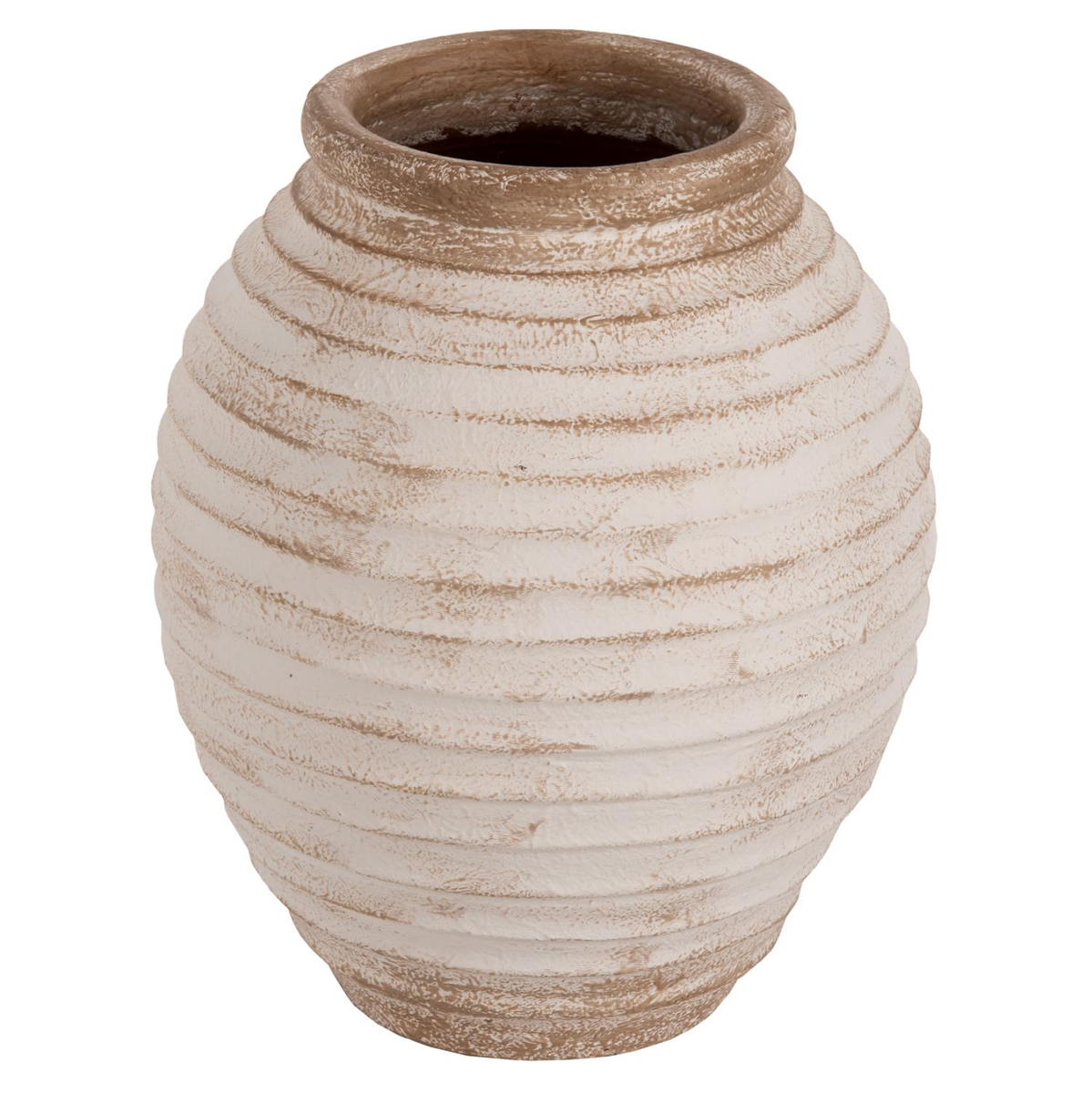 Vazo dyshemeje Pydna Φ28x35Hcm (HM7932), bardhë/ bezhë Vazo dyshemeje Pydna Φ28x35Hcm (HM7932), bardhë/ bezhë