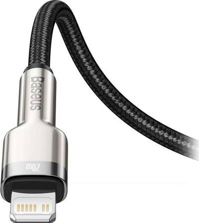 Kabllo BASEUS Cafule Series, USB-C - Lightning, M/M, 20W, 1m, e zezë
