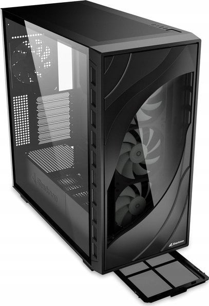 Kasë Sharkoon Rebel C80G RGB, e zezë, Midi Tower